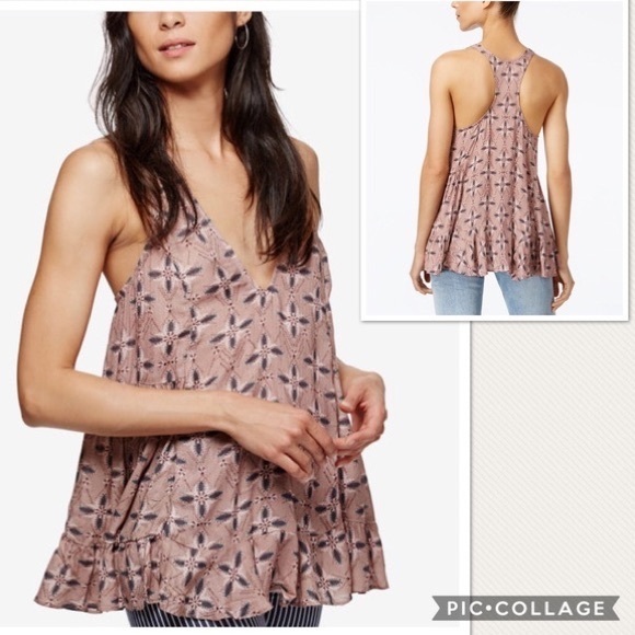 Free People Tops - NWT Free People Racerback Floral Top